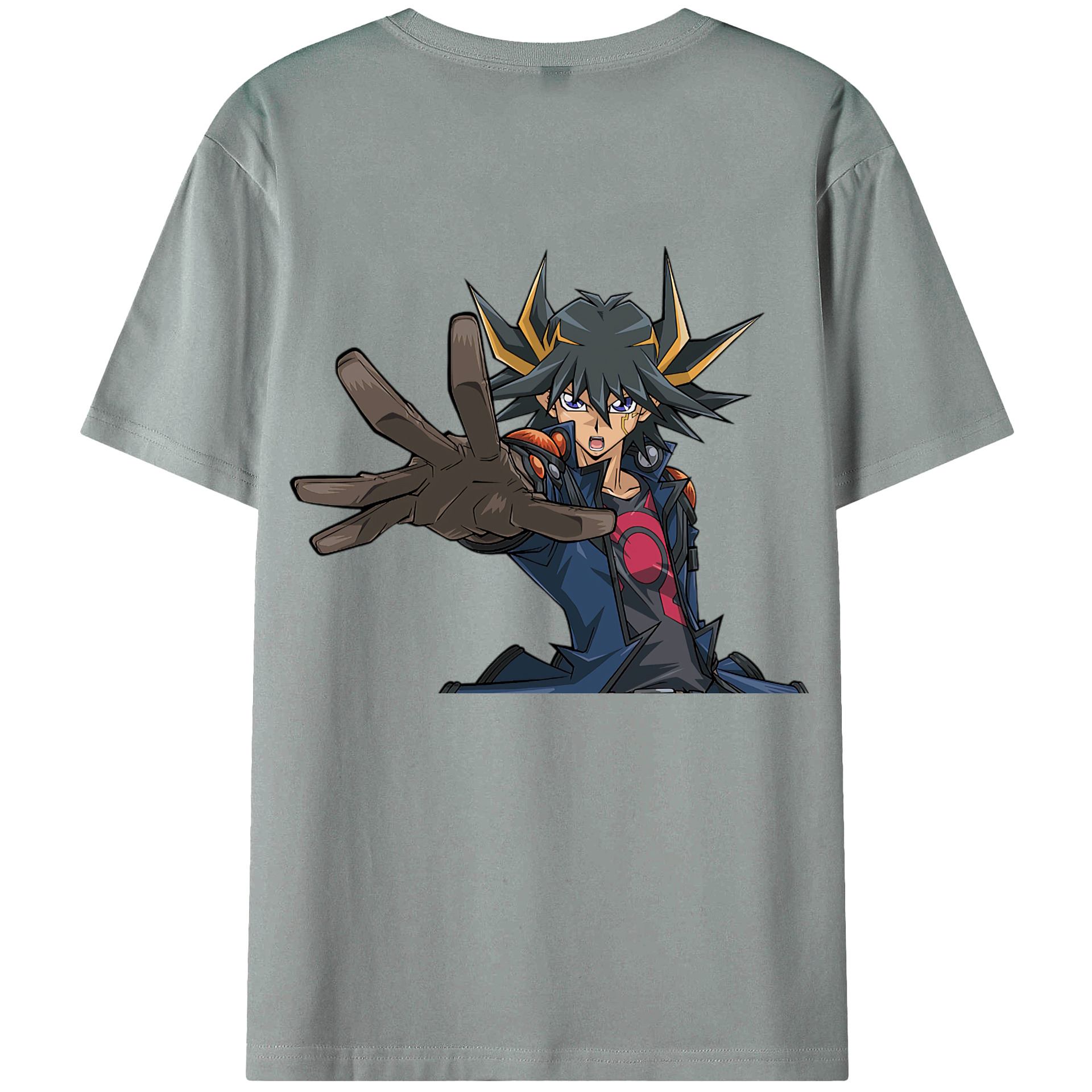 （画像用） 遊☆戯☆王 Yu-Gi-Oh! 綿100％ メンズ半袖Tシャツ（バックプリント） 通気性